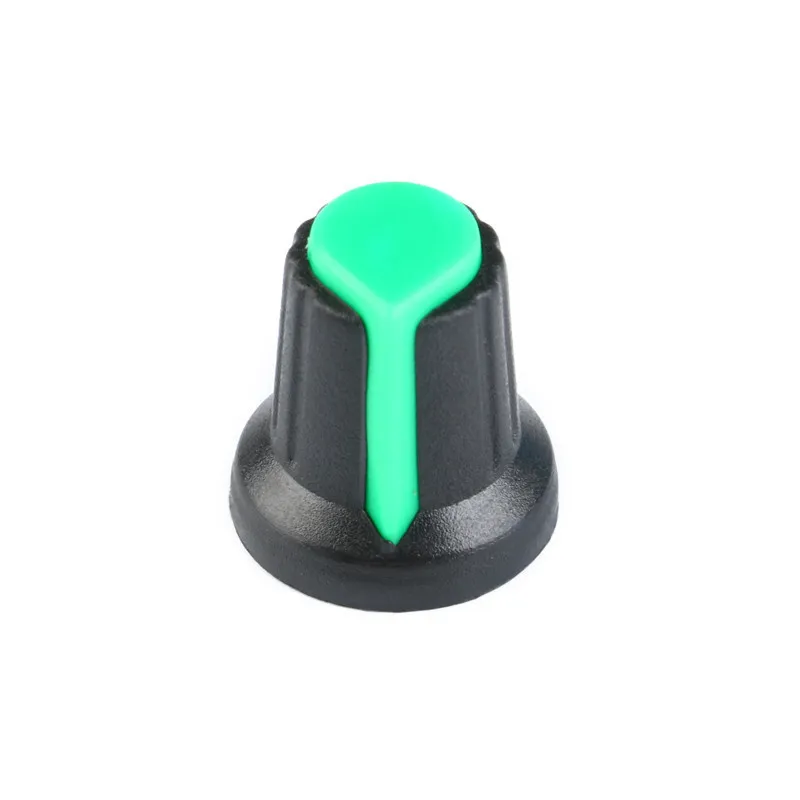 Bouton pour potentiomètre Vert 15mm 17mm