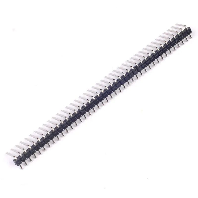 Barrette de broches simple rangée coudée 1X40pin 2,54 mm 90 degrés